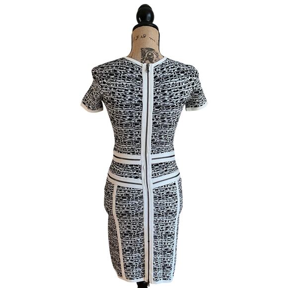 Marchesa Voyage Dress Multi Zipper Black and White Mini Dress Size XS - Picture 10 of 10